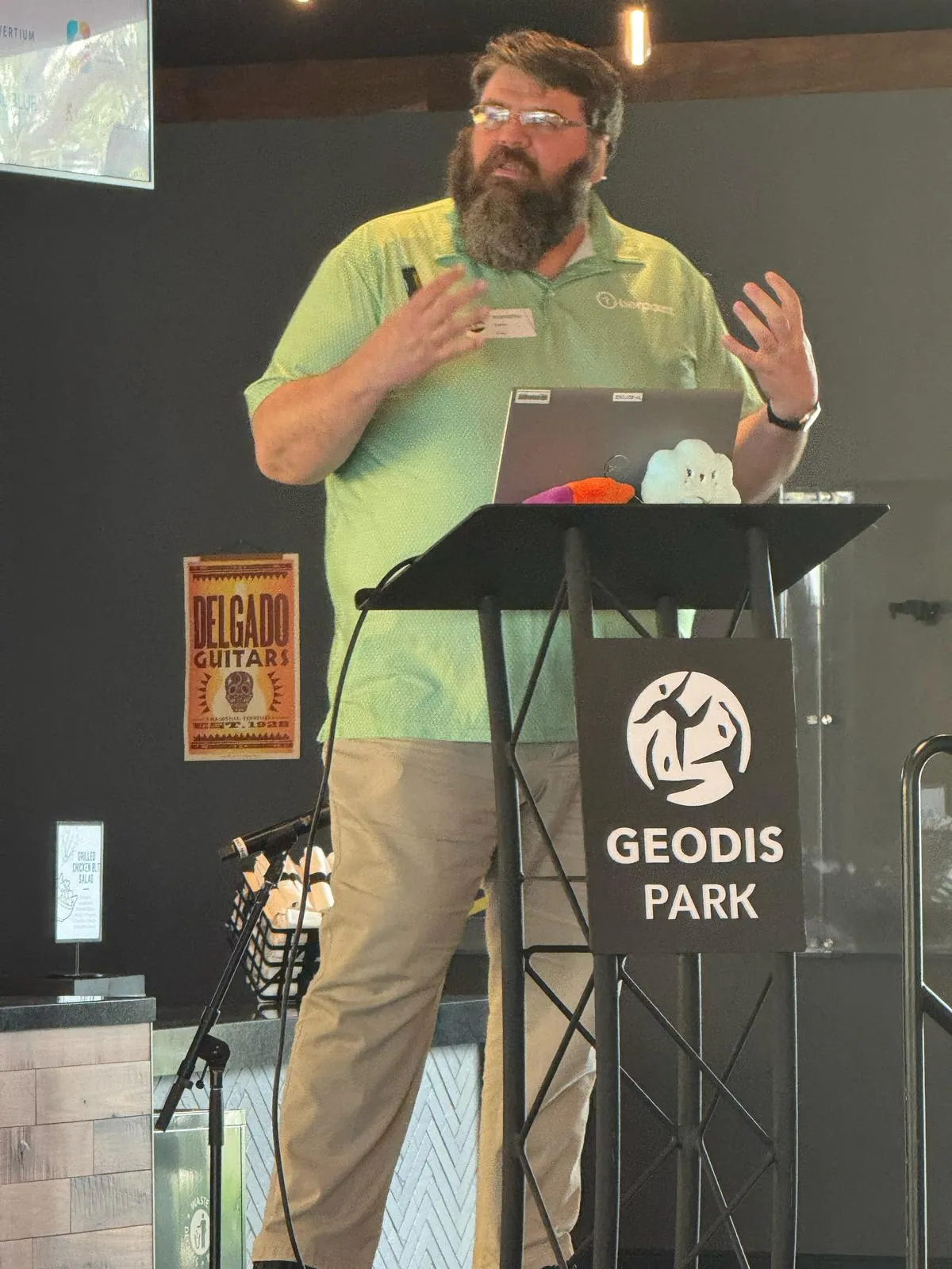Kristopher Turner speaking at a conference