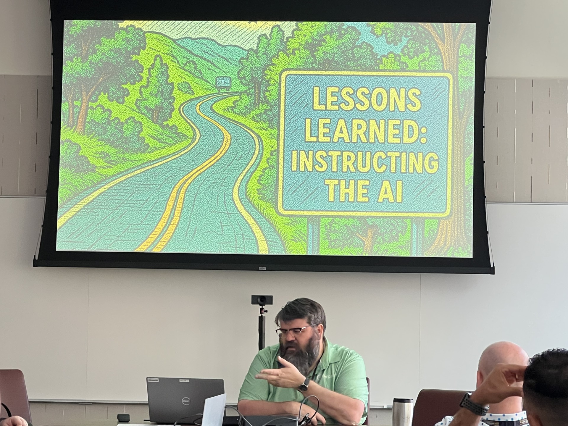 Kristopher Turner leading a training session